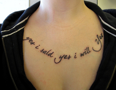 tattoo writing on chest