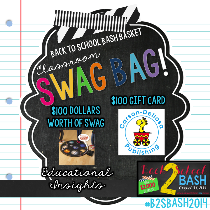 Crazy for First Grade B2S Bash Giveaway Classroom Swag Bag
