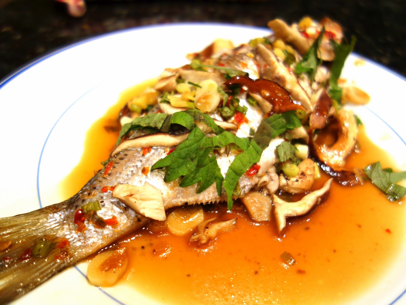 Fresh Local and Best AsianStyle Steamed Fish with Ginger and Scallions