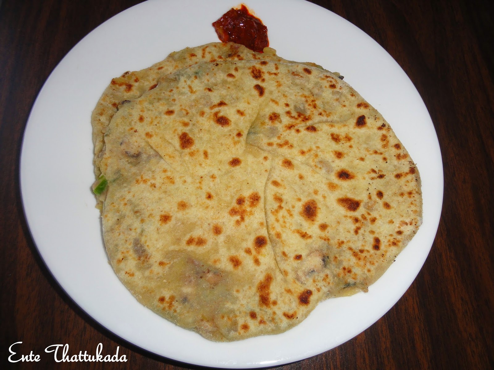 Ente Thattukada Soybean and Potato Stuffed Paratha