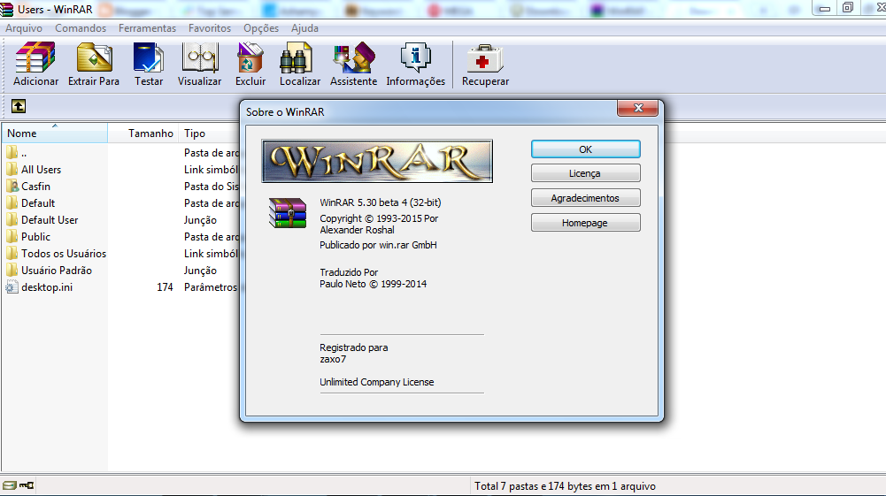 WinRAR 5.50 x86 e x64 pt-br corporate edition Serial Key