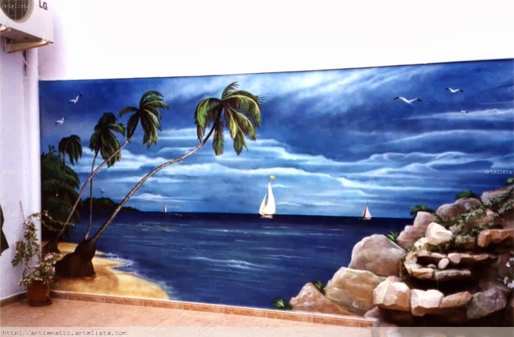 Decoracion Actual de moda: Paisajes en las Paredes