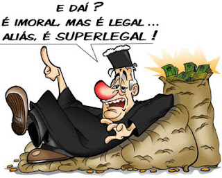 Resultado de imagem para os super salarios do judiciario - charges