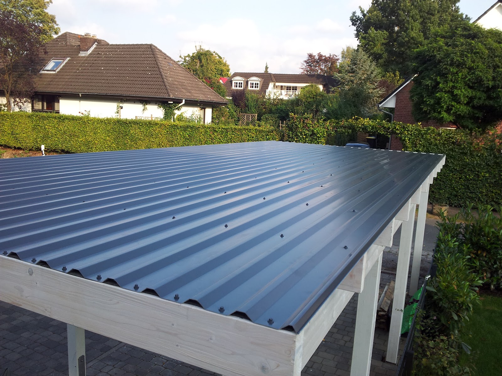 Projekt Carport Schritt 7 Die Dacheindeckung