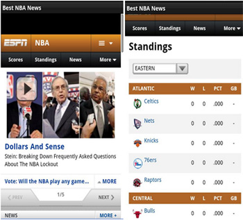 best nba apps for 2011-2012 season