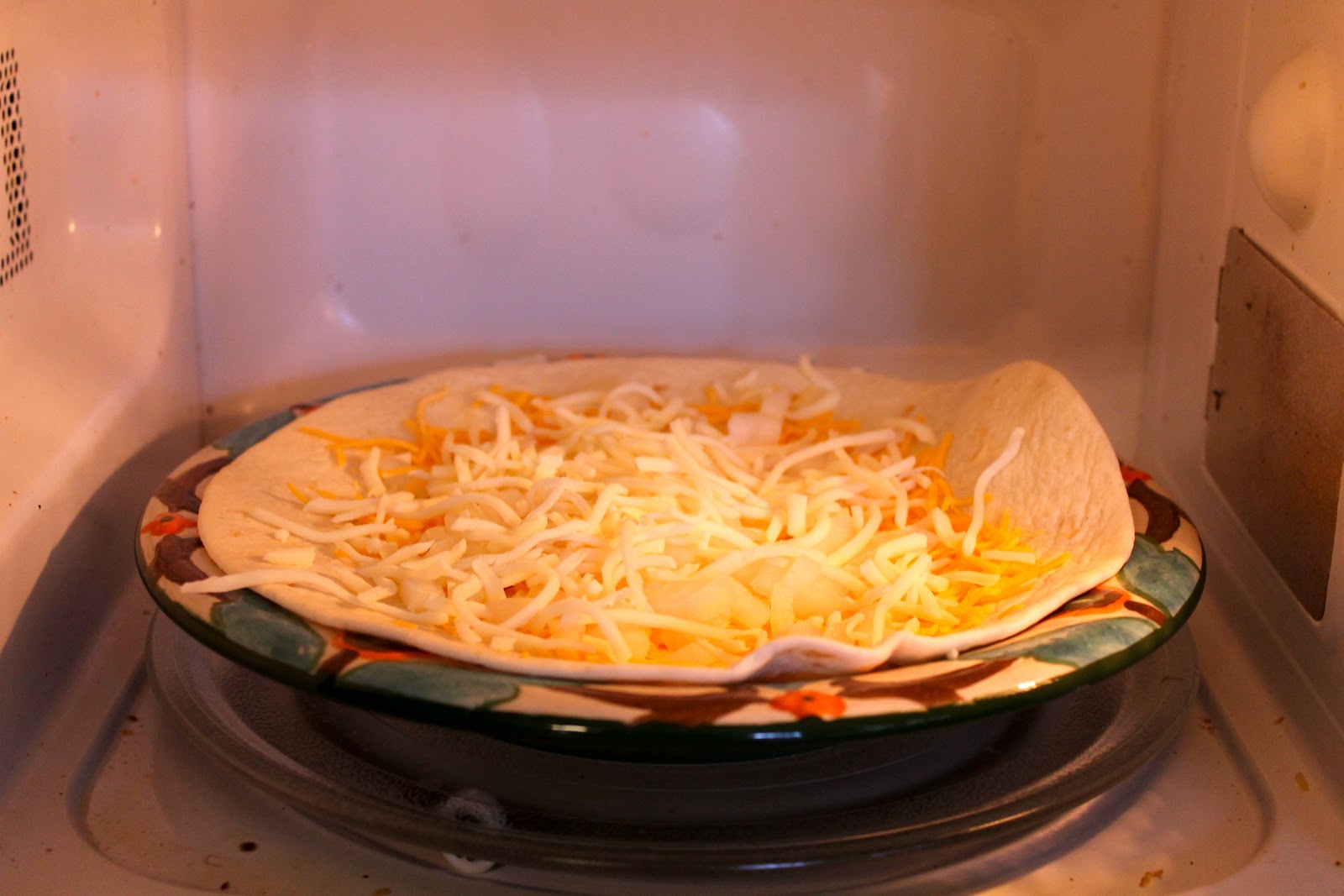 Bossy Italian Wife Quick Fix Microwaved Quesadilla