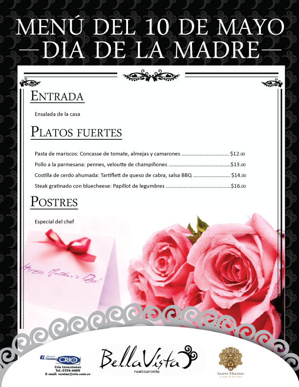 Restaurante Bella Vista DIA DE LAS MADRES EN RESTAURANTE BELLA VISTA