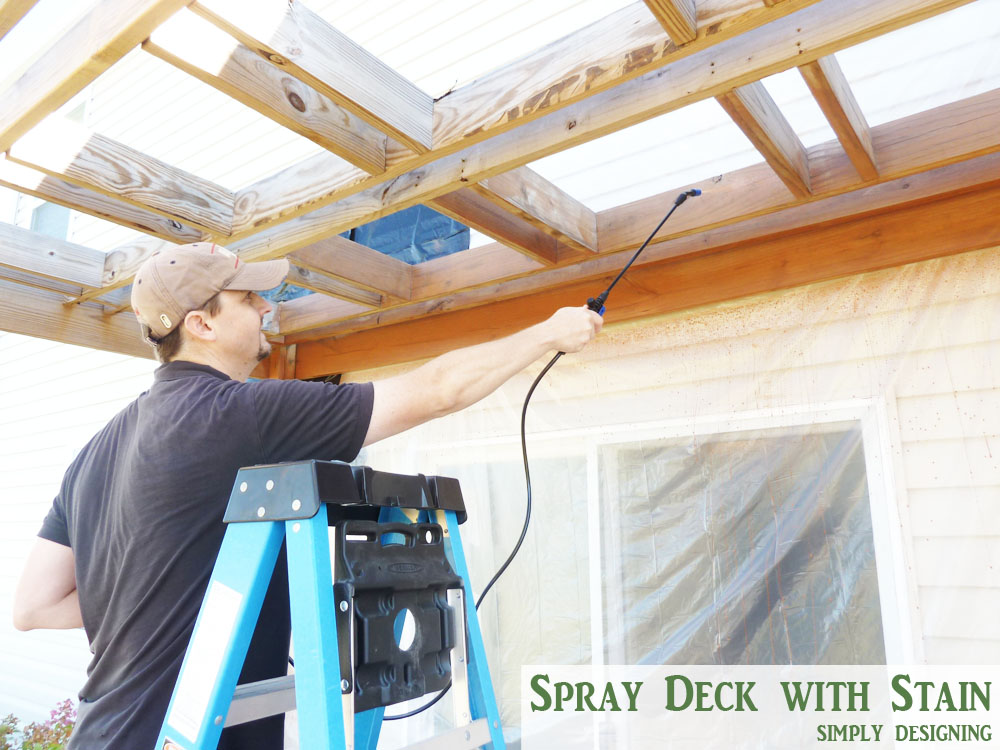 How to Stain a Deck and Pergola