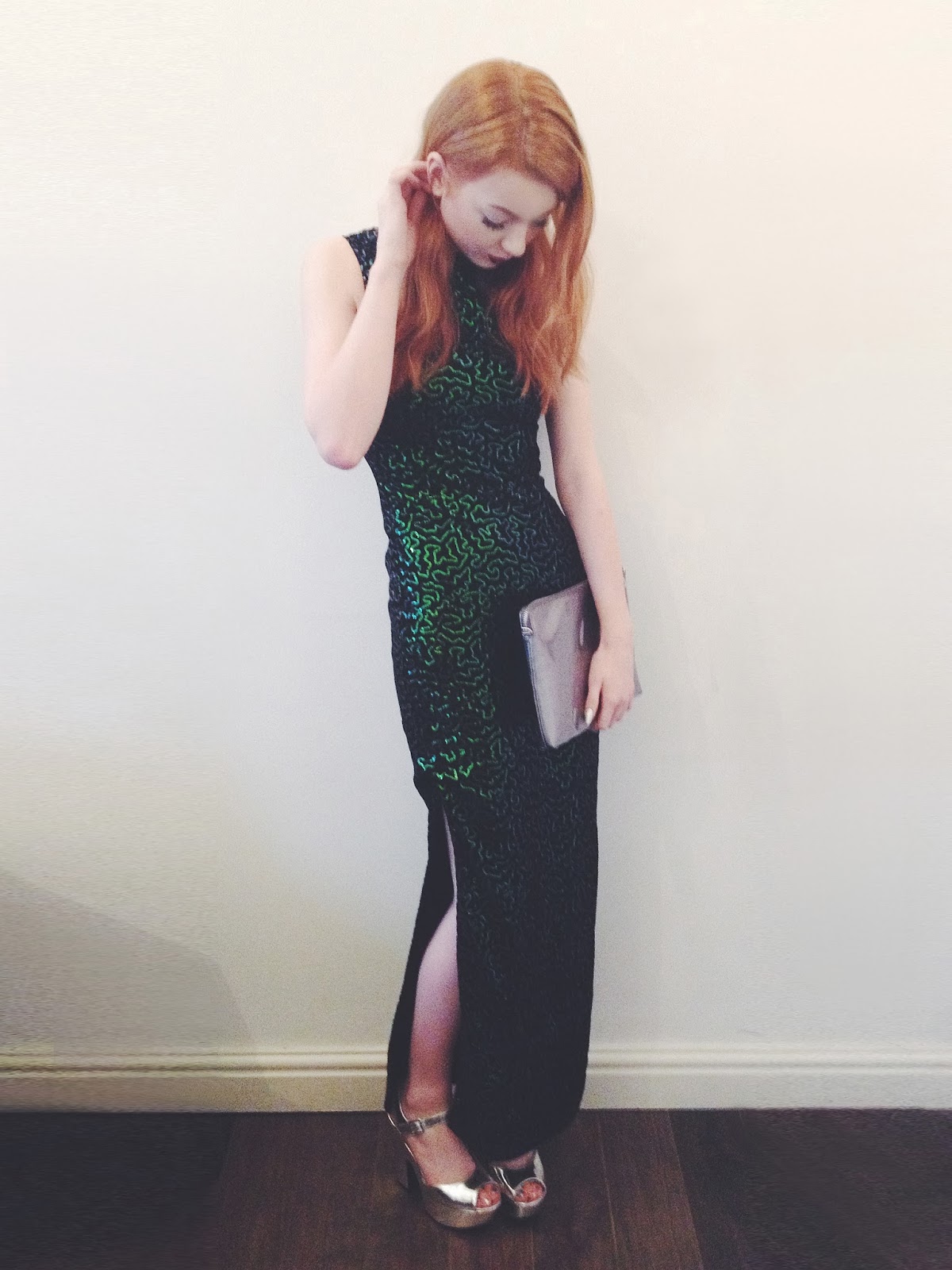 Green Velvet Dress - Hannah Louise Fashion