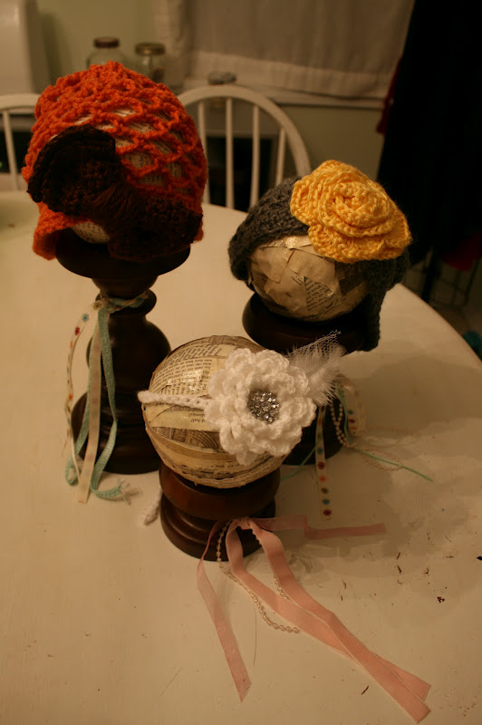 I am so crafty, I sweat glitter Shabby Chic hat stands Day 261
