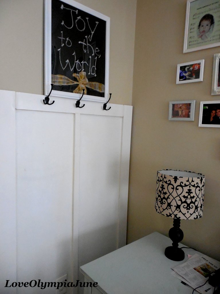 LoveOlympiaJune Adding Beadboard to our Wall Coat Rack