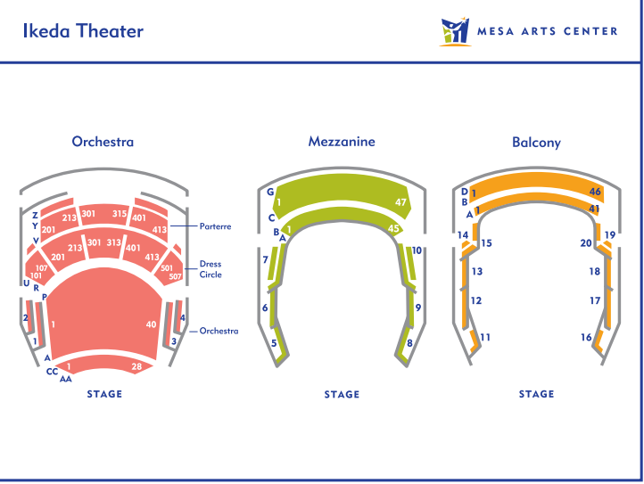 Mesa Ikeda Theater Seating Chart