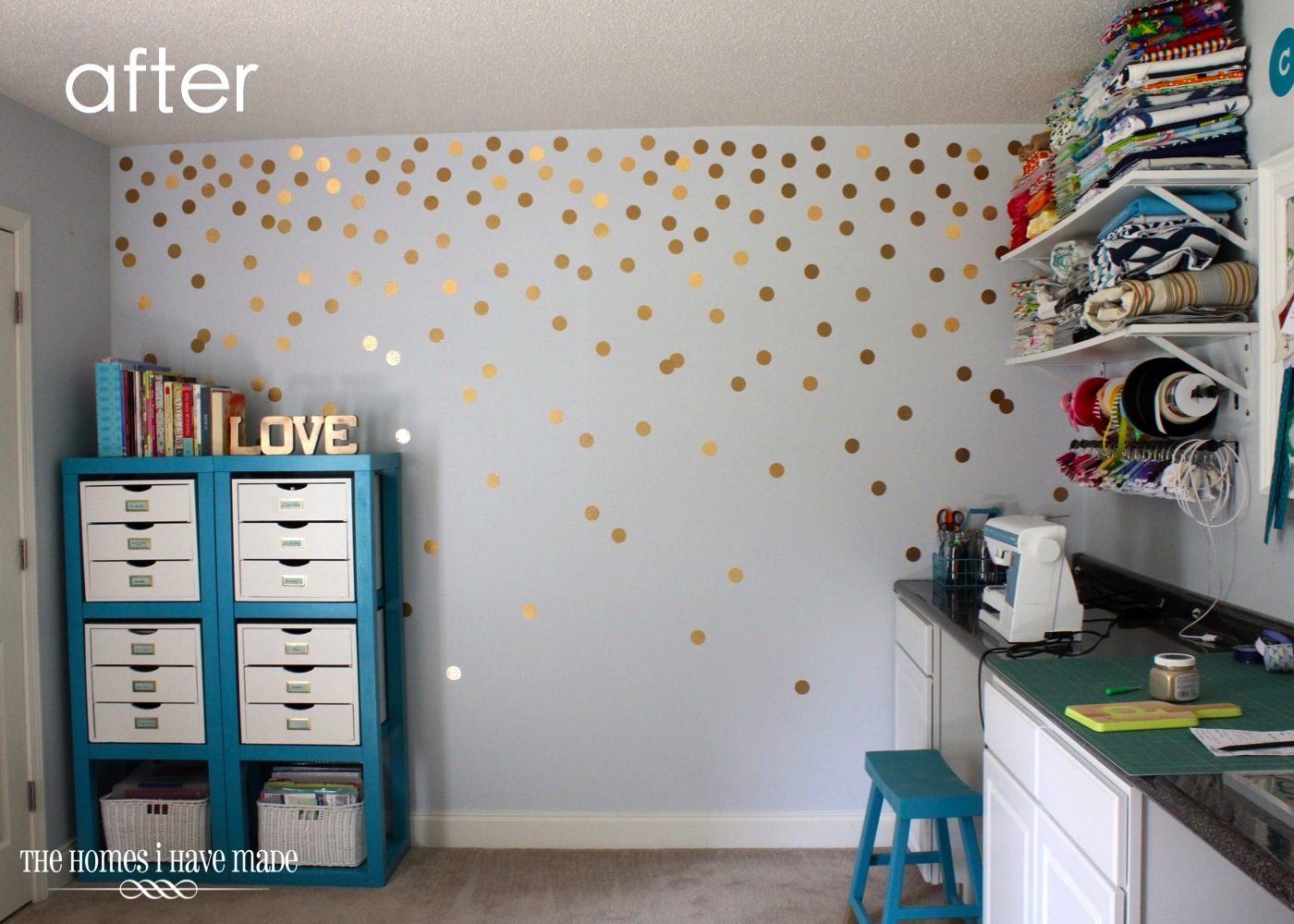 DIY Gold PolkaDot Wall The Homes I Have Made