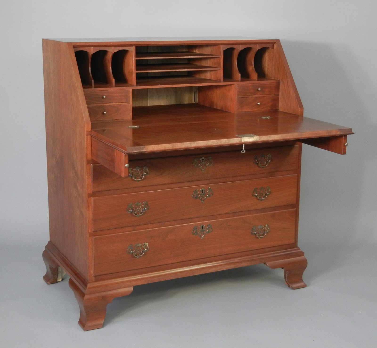 Doucette and Wolfe Fine Furniture Makers Slant Front Desk