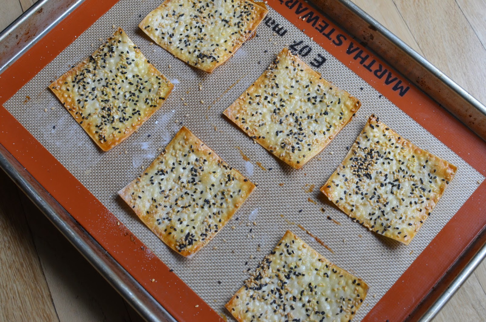 Playing with Flour Easy coconut milk ice cream and sesame wonton crisps