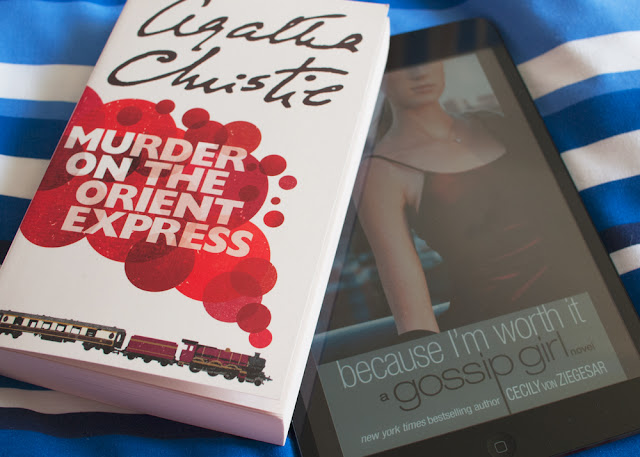 Friday reads Murder on the Orient Express Gossip Girl Because I'm Worth It