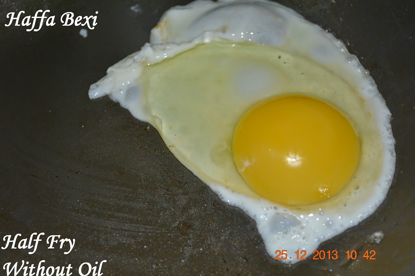 Half Fry Egg without Oil Haffa's kitchen adventures
