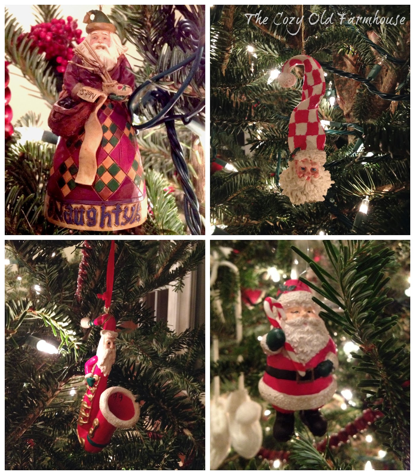 The Cozy Old "Farmhouse" Red and White Nordic Christmas Tree