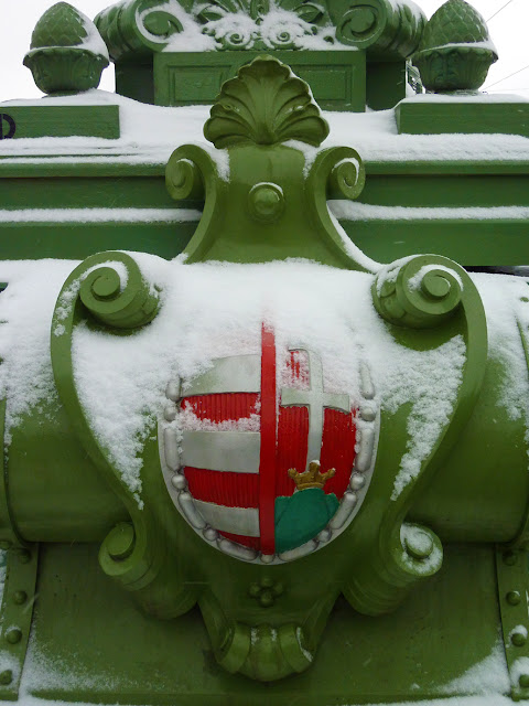 Detalle del puente de la libertad, Budapest