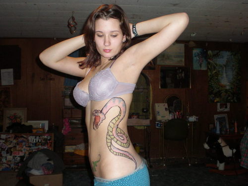 Most of the Snake tattoos for girls symbols are due at the vast and