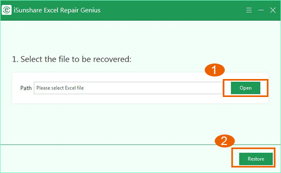 restore the corrupted Excel file
