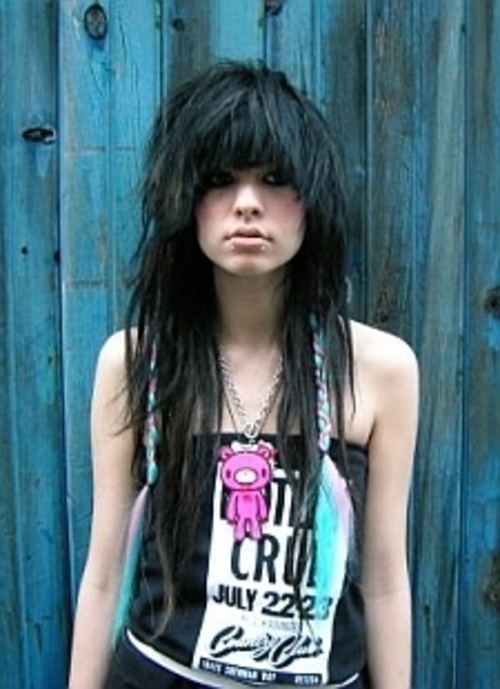 long black hair fringe