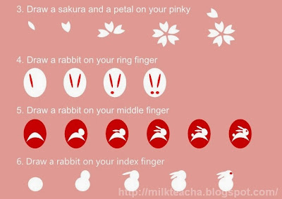 Japaneses Style Rabbits nail tutorial