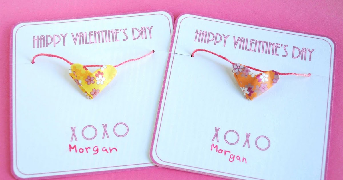 zakka life: Valentine Cards with Heart Necklaces