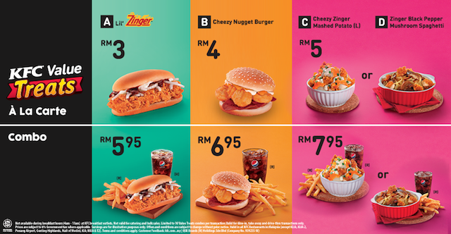 Menu KFC Value Treats