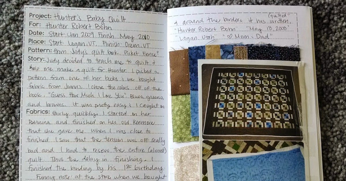 from blank pages... Quilt Journal