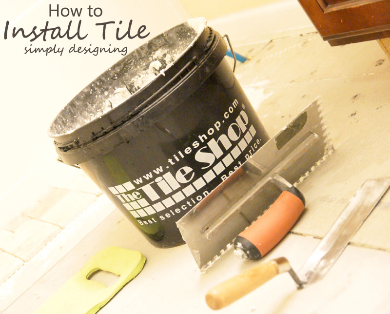 Install Travertine Tile | a complete tutorial for how to demo, prep, install concrete backer board and install tile | #diy #bathroom #tile #thetileshop @thetileshop