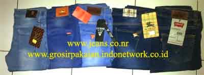 Grosir jeans pensil wanita, LEVIS, GUESS, HERMES, BURBERRY, LV, dll