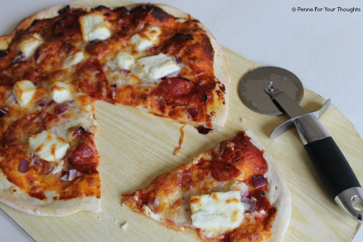 Chorizo and Halloumi Recipes. Homemade Pizza.