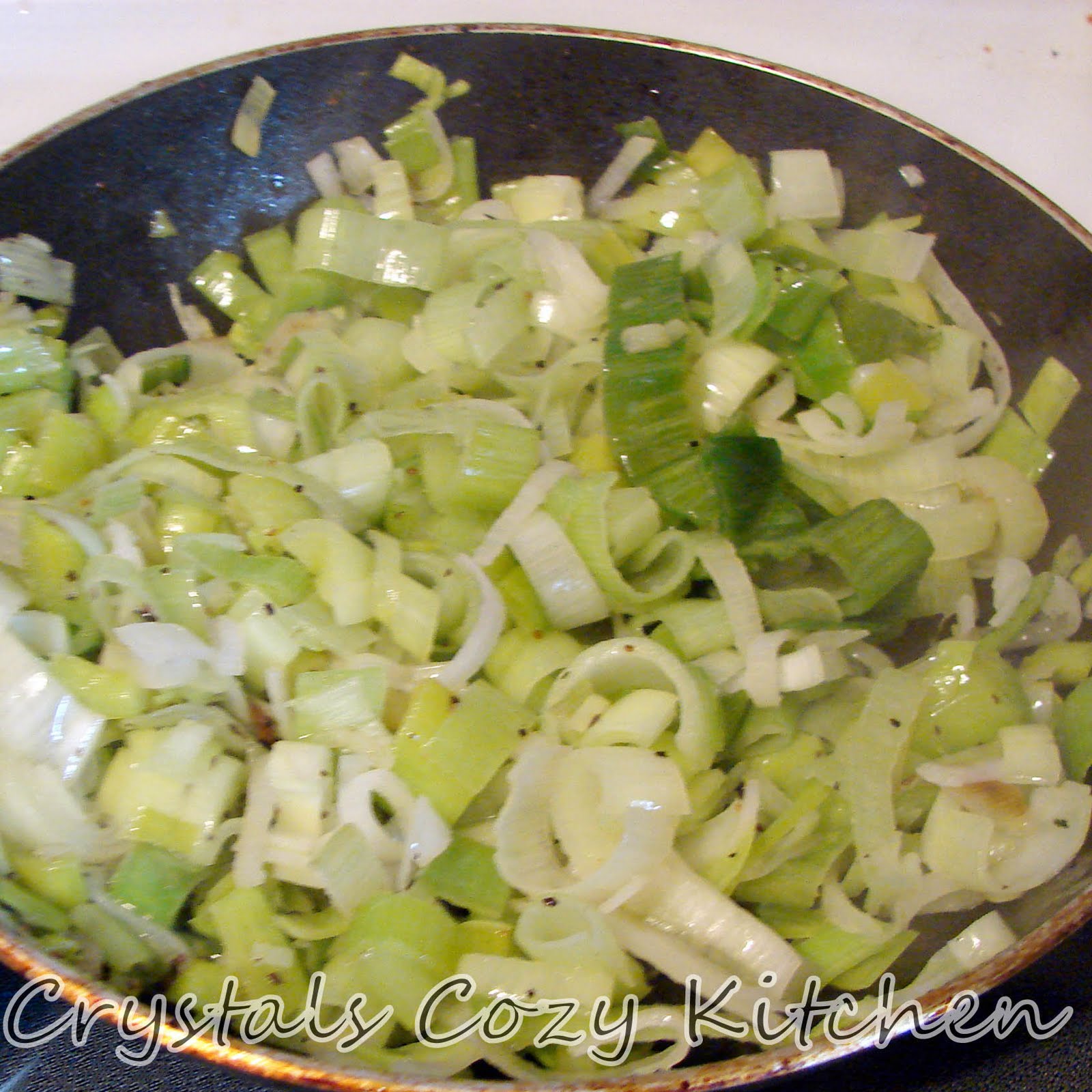 Crystal's Cozy Kitchen Spinach, Leek & Bacon Quiche