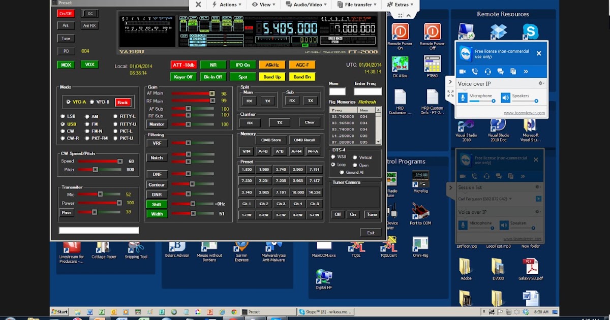 W4UOA Teamviewer Screen Shot with VOIP Audio