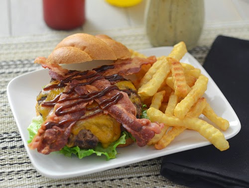 Smoked Cheddar and Bacon Burgers