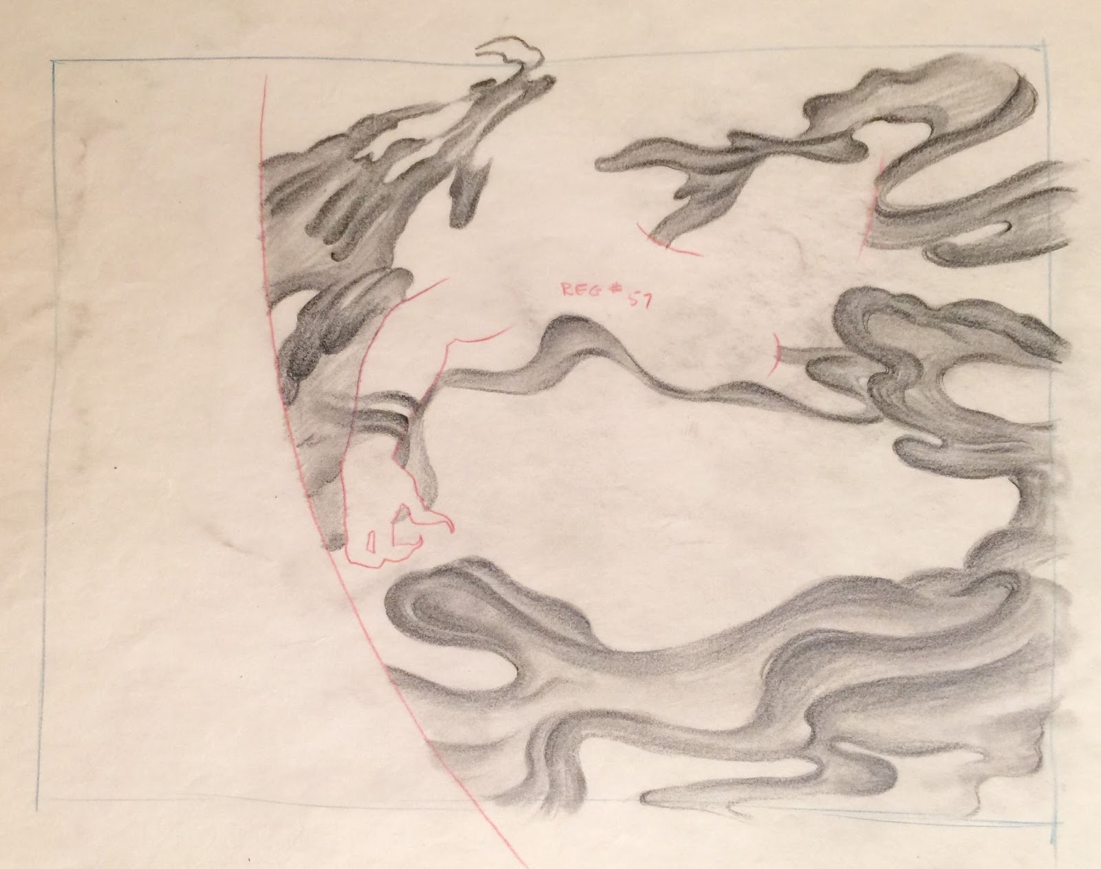 Animation Collection Original Production Drawing Of Chernabog With Matching Fog Effects From The Night On Bald Mountain Sequence Of Fantasia 1940
