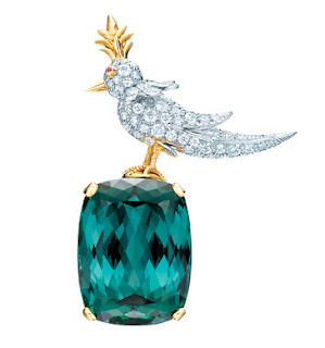 tiffany jewelry gems diamonds christmas colorful diamond feature season designs bird rock brooch