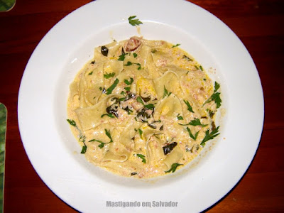 Restaurante Aspargos: Pasta Parpadelle ao Molho Toscana