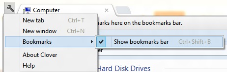 TechsTrick: Get Google Chrome Browser Tab and Bookmark Bar in Windows