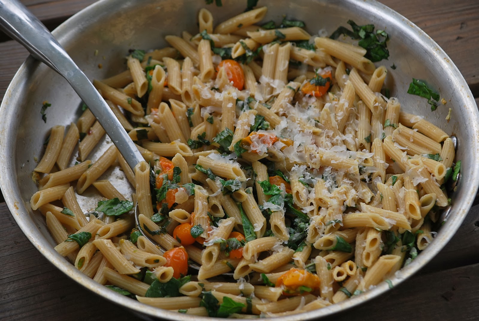 My story in recipes Grape Tomato and Basil Pasta