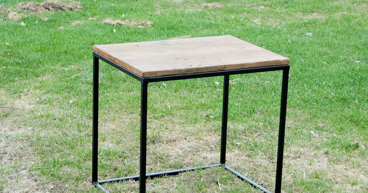 LG Custom Woodworking Metal Frame End Table