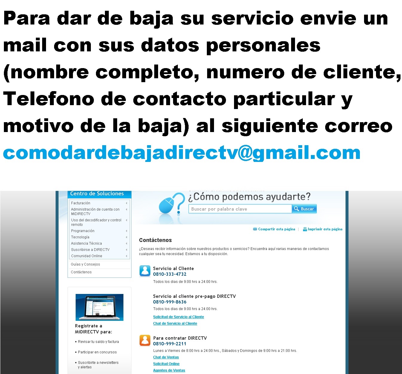 COMO DAR DE BAJA TU DIRECTV