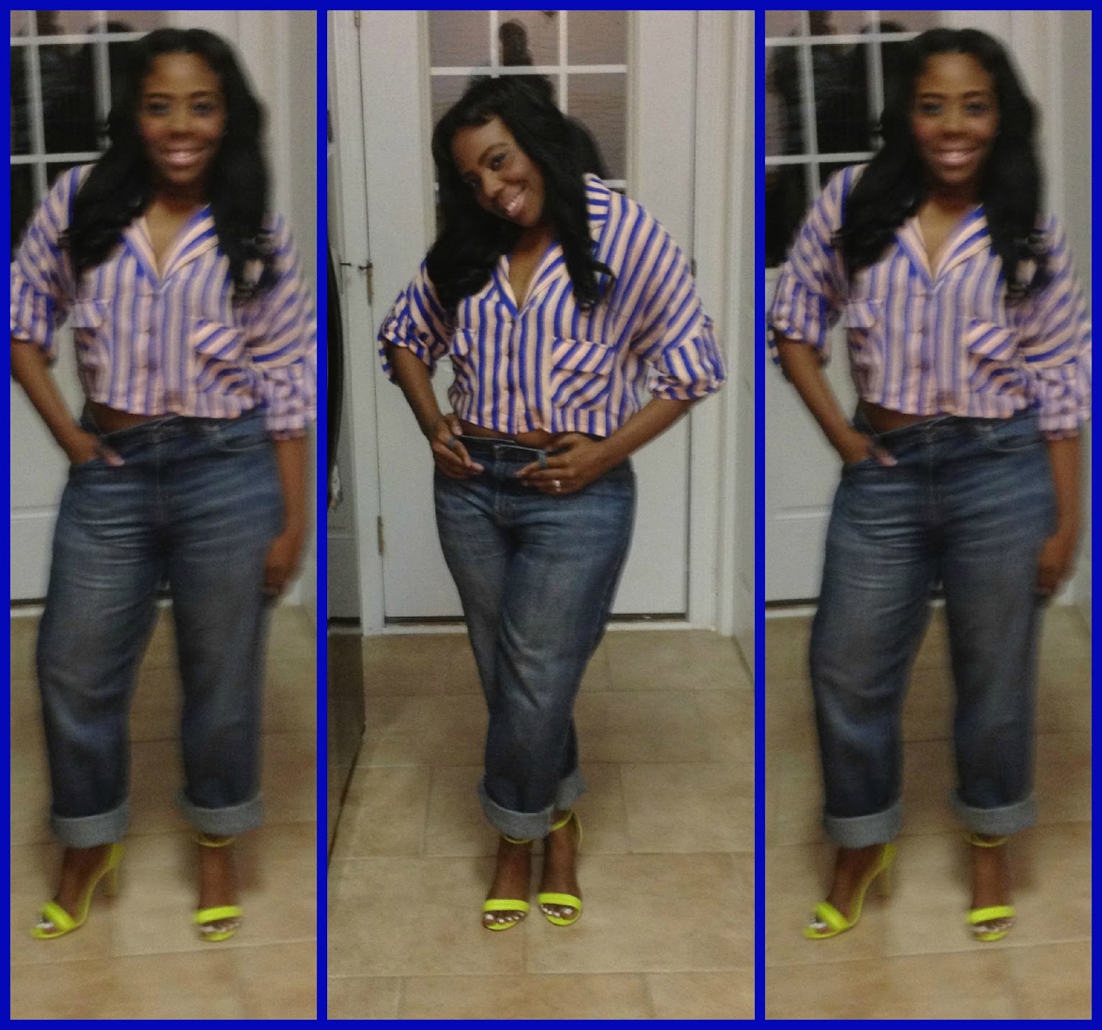 Ali's Fashion Sense OOTD Cropped Top, Boyfriend Jeans, and a Kick of