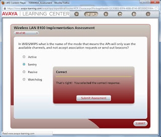 Avaya Wireless LAN 8100 Implementation Assessment Exam - 2