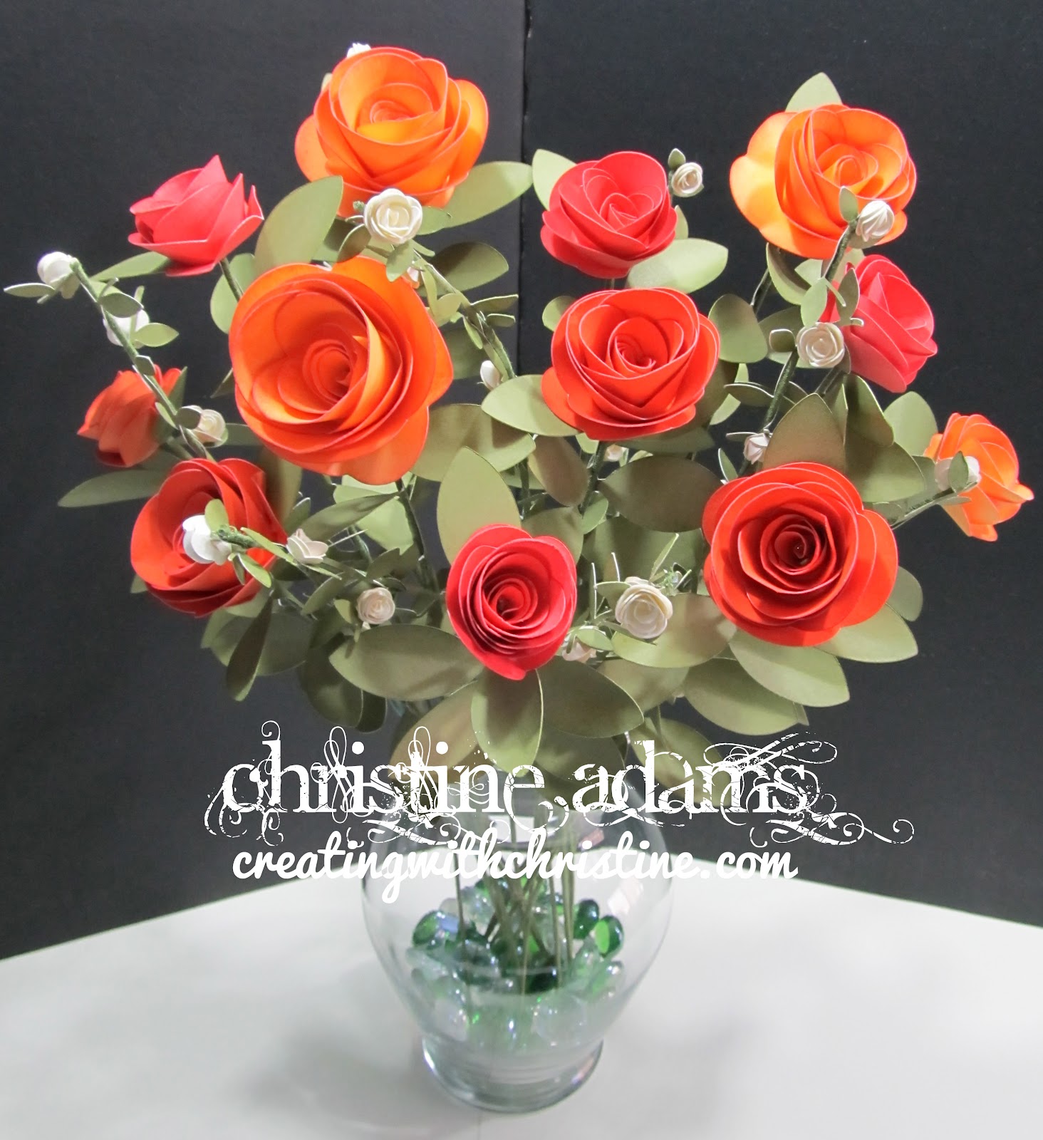 Creating with Christine Cricut Class Rose Flower Bouquets