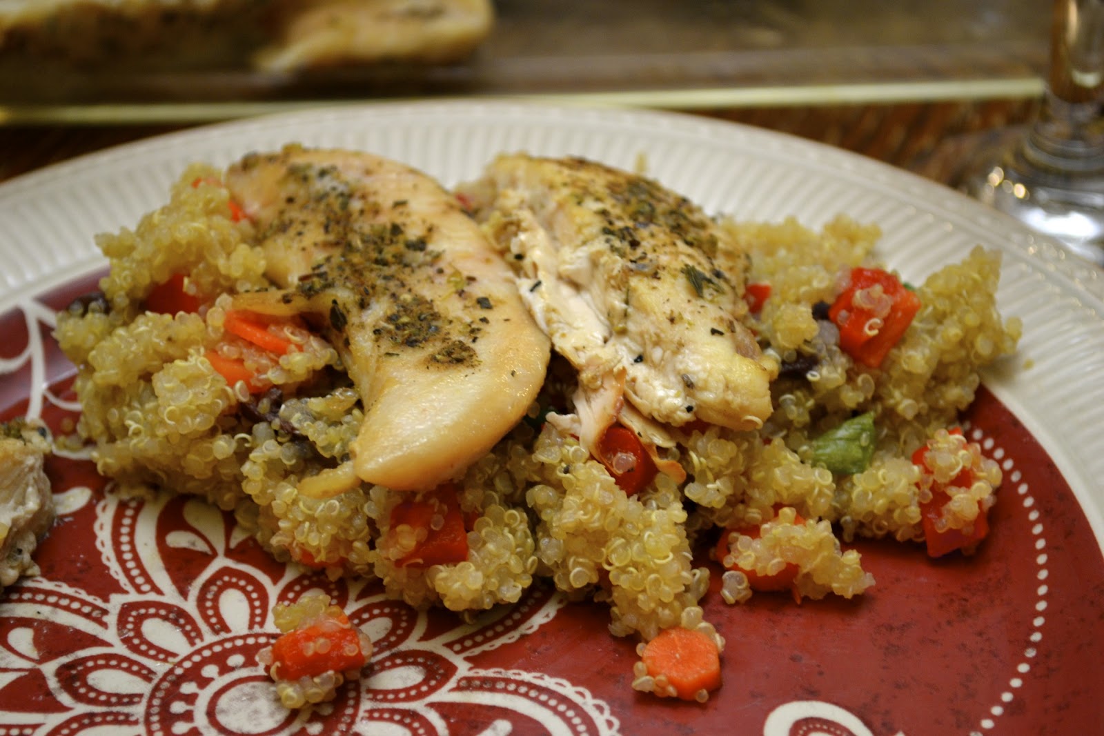 "Pointless" Meals Roasted Red Pepper Quinoa with Chicken