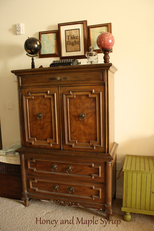 Honey and Maple Syrup Refurbished Armoire