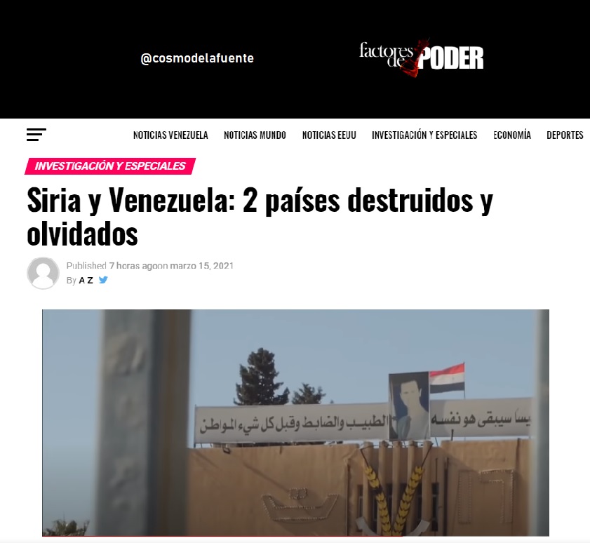 Siria y Venezuela: 2 países destruidos y olvidados