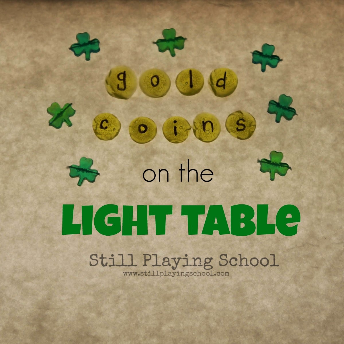 St. Patrick's Day Literacy and Math on the Light Table